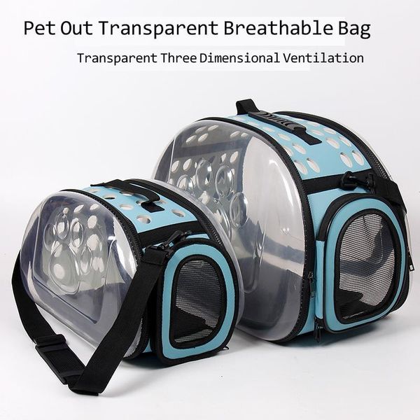 

cat carriers,crates & houses transparent pet dog carrier bag space foldable breathable travel outdoor backpack carrying handbag
