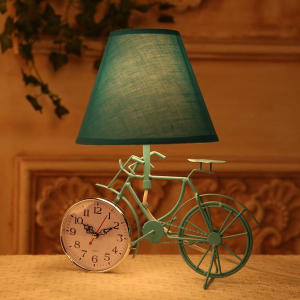 

table lamps creative novelty bicycle crafts gifts fabric lampshade decoration desk lights bedroom beside night lamp