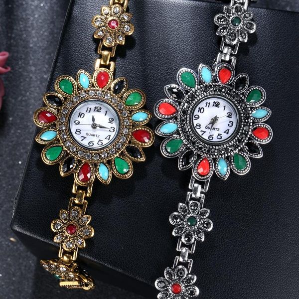 

crystal bracelet ladies watch alloy resin luxury watches women rhinestones fashion casual quartz wrist women's clock wristwatches, Slivery;brown