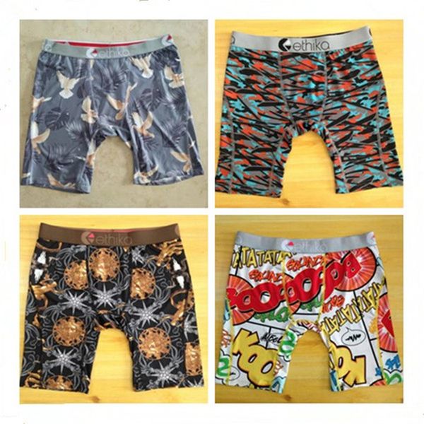 

ethika men boxers underpants promotion random styles beach shorts swim trunks underwear sports street briefs knickers quick dry82285, Black;white