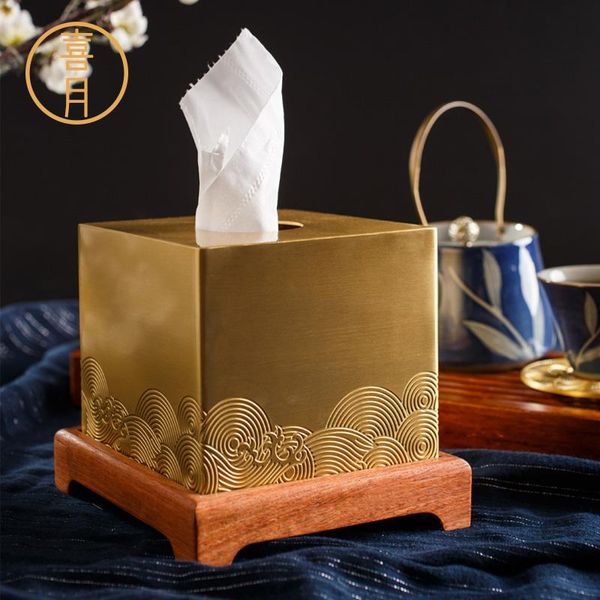 

tissue boxes & napkins vintage napkin holder brass box patterned household decoration cover serviette en papier de maison