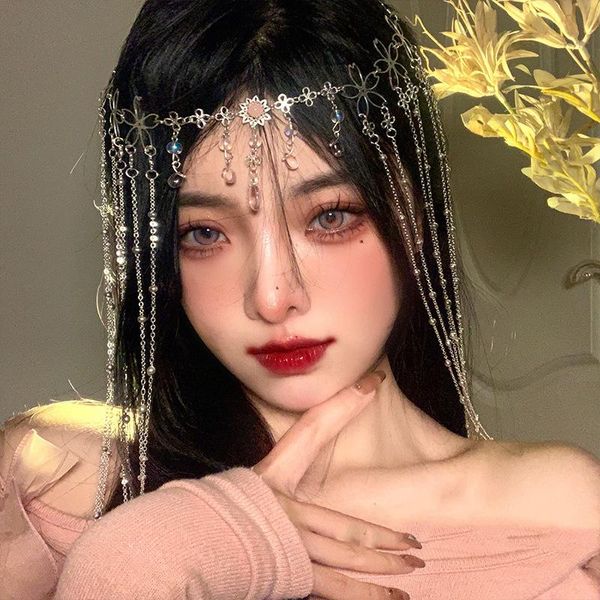 

other event & party supplies flower crystal chain tassel face shade fashion personality trend design sense temperament hair act the role ofi