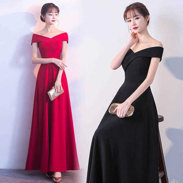 

bride's toast shoulder length wedding party evening dress long skirt, White;black