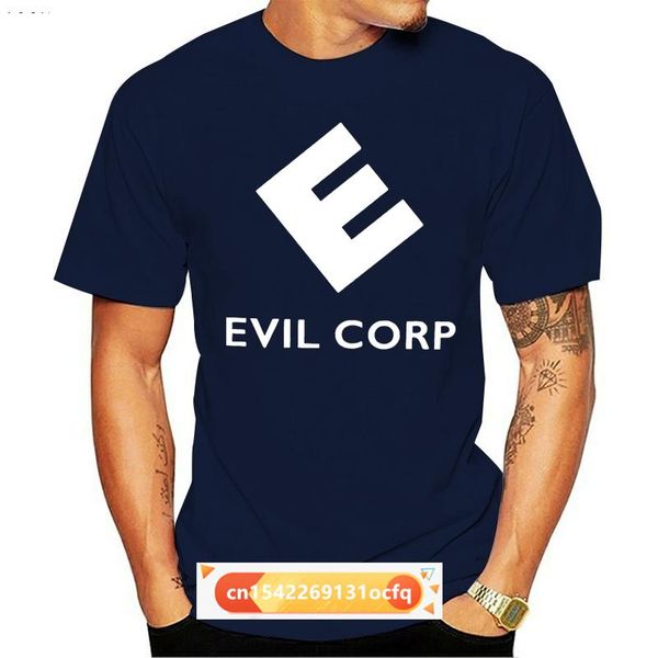

men's t-shirts 100% cotton o-neck printed t-shirt mr robot t shirt evil corp logo, White;black