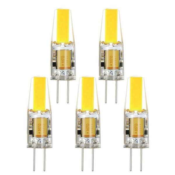 

bulbs 2 wag4 led cob 12v dc bi-pin light bulb 2700k warm white cold 6000k waterproof t3 g4 halogen 20w-25w replacement