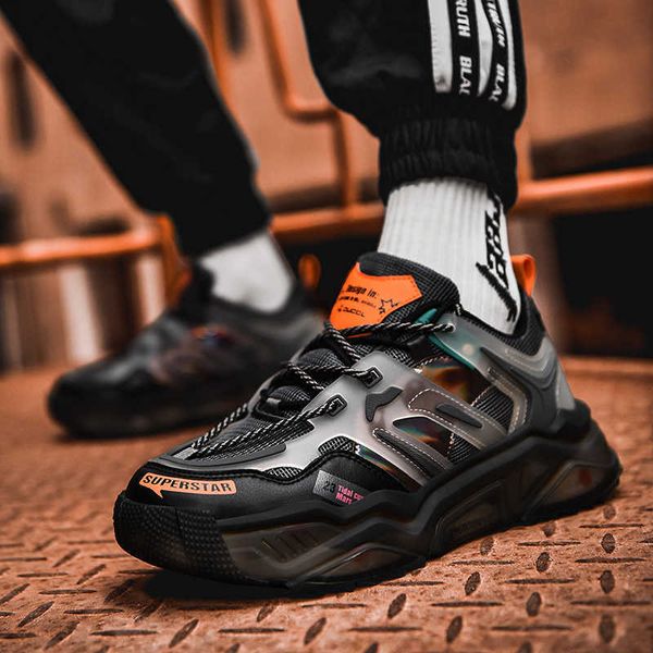 

large men's shoes dad's ins net red jelly bottom korean fashion boys' casual sports