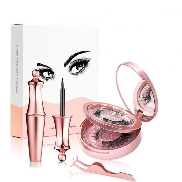 

5/10/20pcs magnetic eyelashs set magnet liquid eyeliner & tweezer waterproof long lasting eyelash extension mink eyelashs1