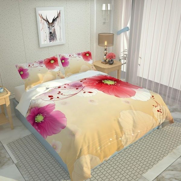 

bedding sets digital printing modern flower series household textiles single bed double duvet cover pillow case sheet boy girl