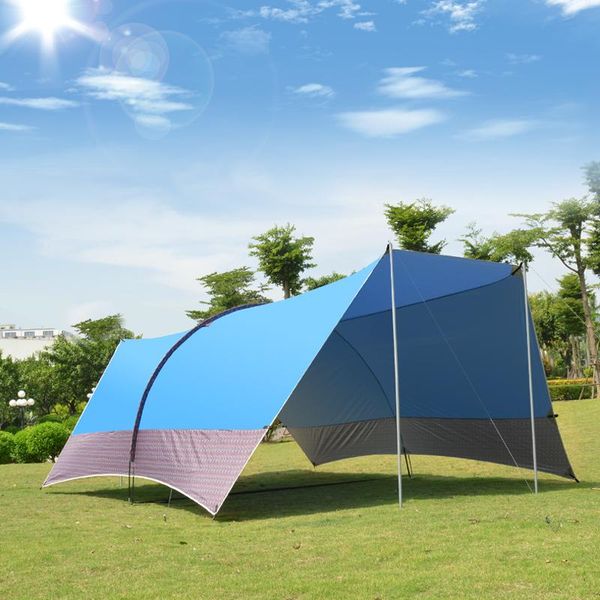 

outdoor camping use ultralarge 5-8 person waterproof anti-uv sun shelter camping tent large gazebo beach tent large awning