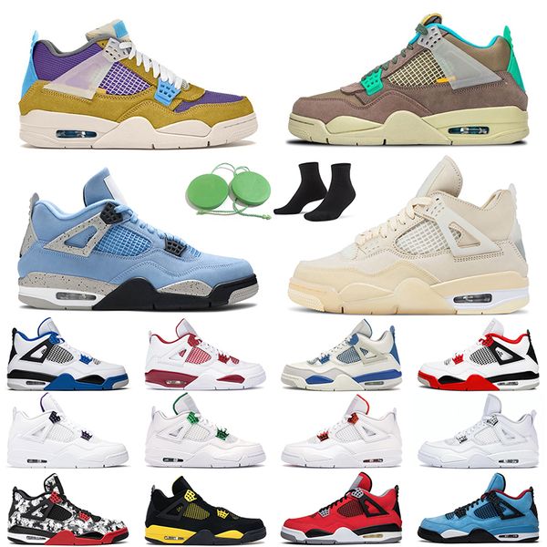 

4 sail men women basketball shoes 4s unc blue black cat fire red white oreo tattoo outdoor mens trainer