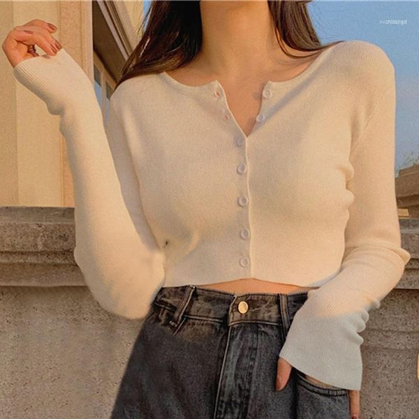

women's t-shirt summer thin knitted cardigan fashion solid color crop trendy casual long sleeve women t-shirt1, White