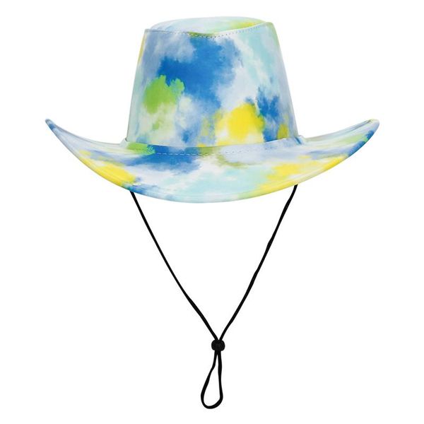 

berets 2021 arrival 7 colors anti uv visor sun cap outdoor cotton tie-dyed sunscreen women straw hats, Blue;gray