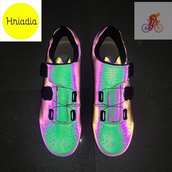

cycling footwear luminous breathable shoes road riding sapatilha ciclismo lighted bike zapatos de mtb hombre men, Black