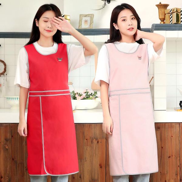 

vest-style apron household kitchen cooking waterproof and oil-proof cute japanese ladies fashion manicure beauty shop work aprons