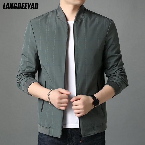 

men's jackets brand casual fashion autumn windproof mens coat jacket plaid windbreaker zipper clothing 2021, Black;brown