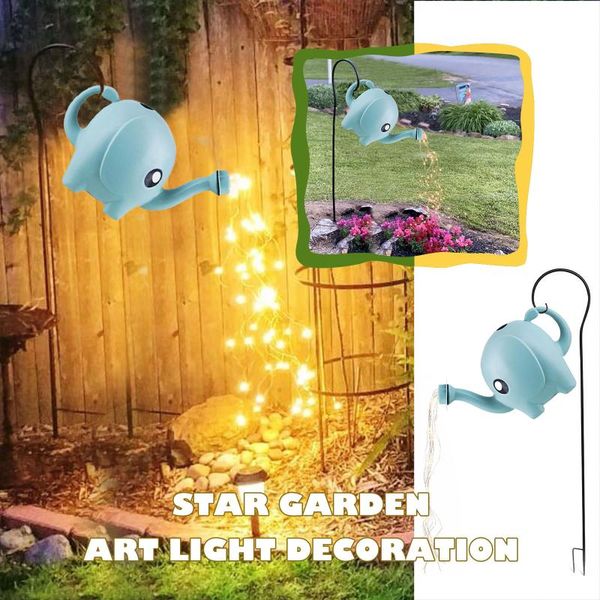 

fast delivery star type shower garden art light decoration outdoor gardening lawn lamp watering can led decorations