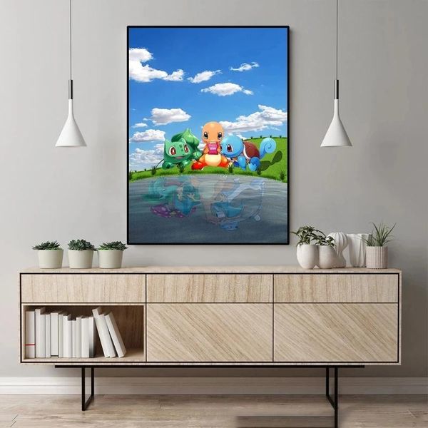 

paintings japanese classic anime canvas posters prints nordic modern cartoon wall art pictures for kids baby bedroom home decor