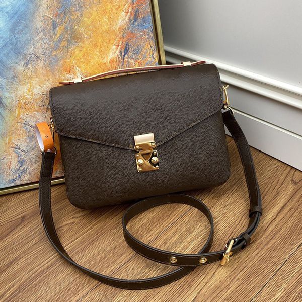 

woman designer bags pochtte metis shoulder bag large capacity serial number quality leather women purse, Red;black