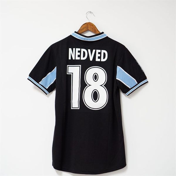 

running jerseys nedved vintage soccer t shirts, Black;blue