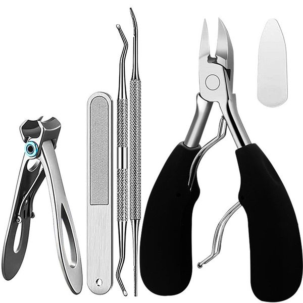 

nail cuticle scissors pushers stainless steel black/red/blue eagle beak pliers manicure pedicure tools dead skin scissor clipper tool 5pcs/s