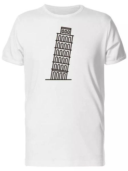 

Sketch Of Pisa Tower Men's Tee -Image by Shutterstock, White;black