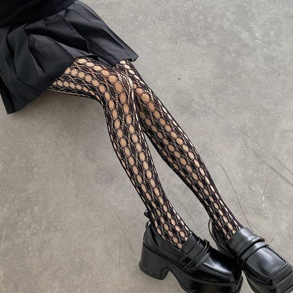 

socks & hosiery fashion hollow stockings women thin pantyhose tights female fishnet collant femme panty calcetine, Black;white