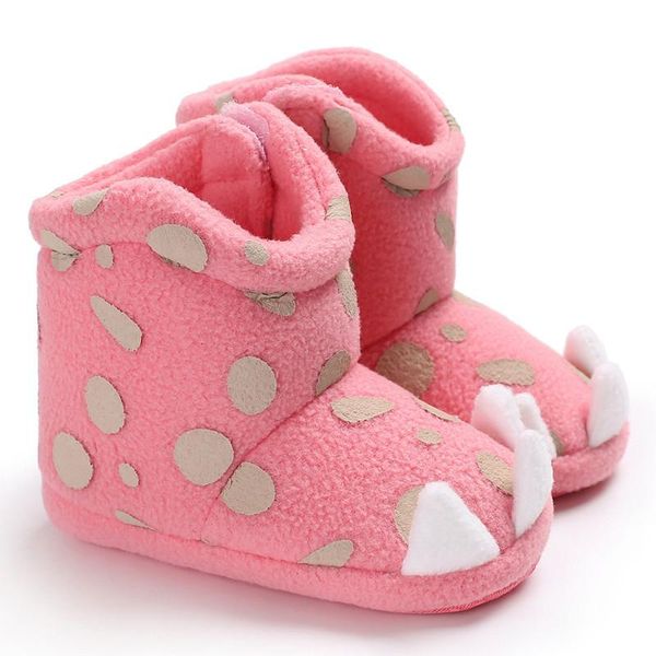 

first walkers monster fleece winter baby shoes infant super warm snow boots toddler girl boy wool crib fur booties soft sole sapatos