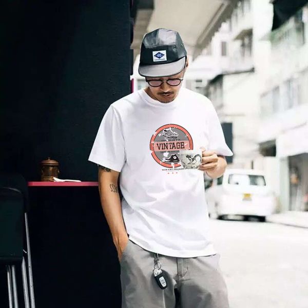 

xinjiang cotton t shirt men's summer short sleeve student round neck xiachao brand, White;black