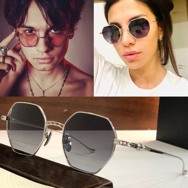 

new vintage chr glasses prescription steampunk style sunglasses mens designer sunglasses for women design of polygonal edges and corners len, White;black