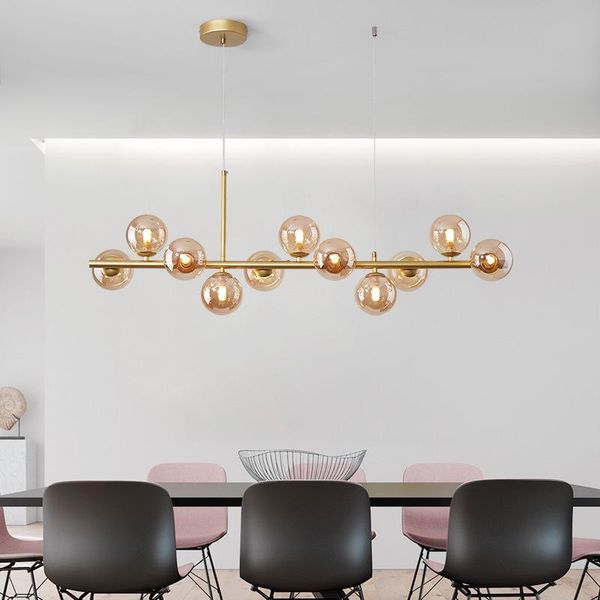 

pendant lamps modern led pandent light nordic magic bean glass ball minimalist g9 restaurant chandeliers for living room dining el