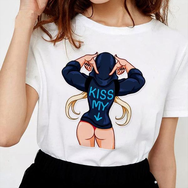 

personality girl printed harajuku women t shirt short sleeve four seasons applicable white female clothing