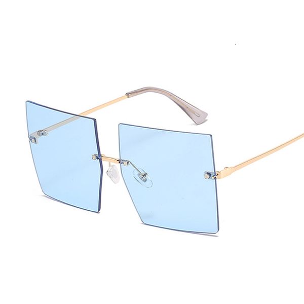 

mens sunglasses vintage square sunglasses women luxury oversized rimless sun glasses shades female fashion brand designer clear oculos de so, White;black