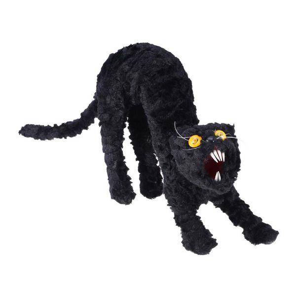 

simulation prop horror cat decoration sparkle ornaments black stand bend costumes