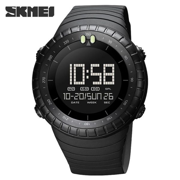 

wristwatches skmei fashion men sports watches alarm chrono waterproof shockproof led digital black military relogios masculino, Slivery;brown