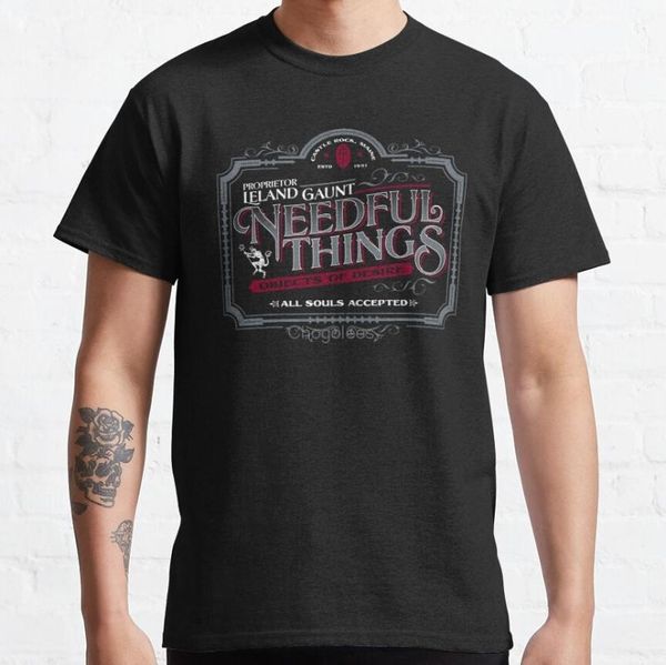 

men's t-shirts men t shirt needful things women, White;black