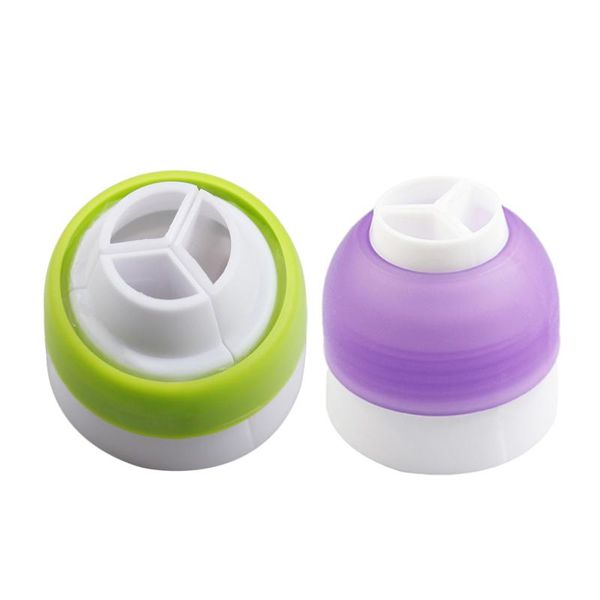 

cake tools 2pcs/set nozzle coupler icing piping nozzles converter 3 hole plastic decorating tool diy cookie