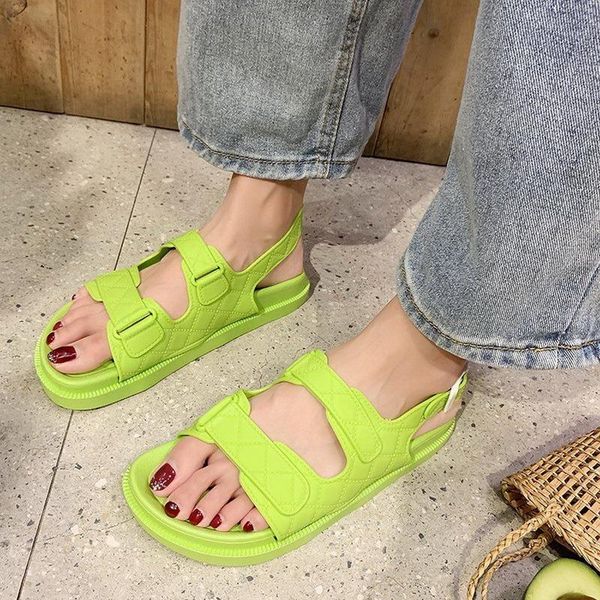 

sandals 2021 fashion sports beach female rome sandal platform buckle summer shoes woman preppy sandalias footwear, Black