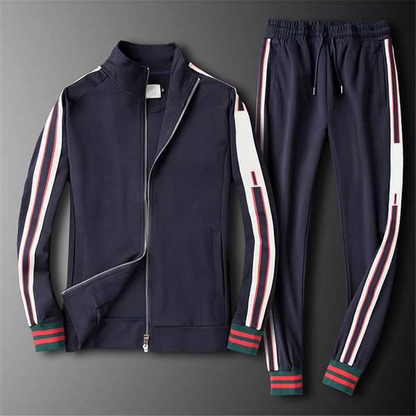 

mens tracksuit two pieces sets jackets long sleeves and pants with letters embroidery fashion style spring autumn outwear sports set jacket, Gray