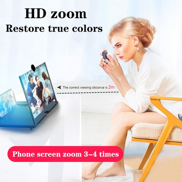 

home & garden mobile phone screen magnifier 10 inch 12 14 pull-out 3d hd video