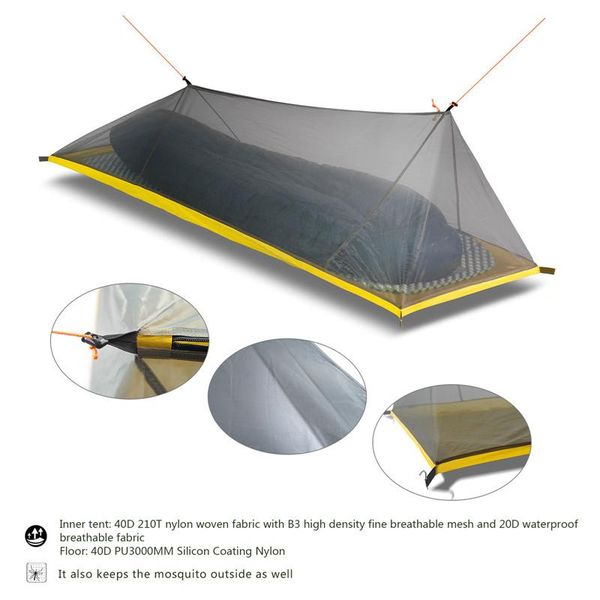 

seasons inner mesh tent outdoor summer camping backpacking tents hiking 40d pu3000 silicon coated nylon 230g and shelters