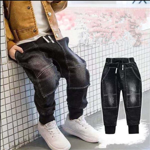 

jeans boys 2021 spring and autumn korean children's pants baby slacks children, Blue