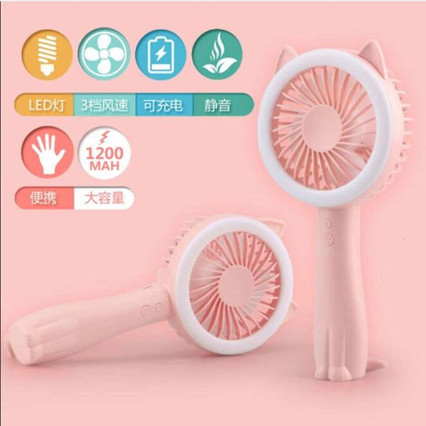

cartoon cat usb fan portable folding night light small fan mini