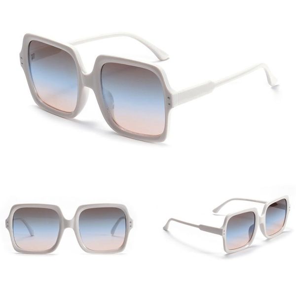 

fashion korean style oversize square frame festival sunglasses women retro trend outdoors eyewear, White;black