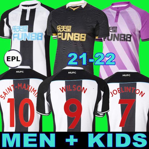 

21 22 newcastle soccer jerseys home away united shelvey wilson 2021 2022 camisetas joelinton football shirt almiron ritchie gayle lewis lasc, Black;yellow