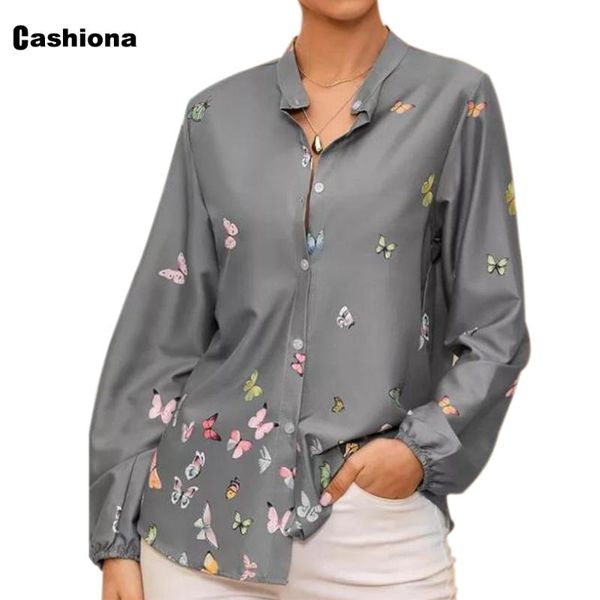 

plus size 3xl ladies elegant leisure casual model flower print blouse loose womens clothing 2021 spring autumn shirt femme women's blou, White