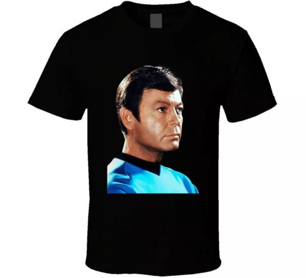 

mccoy star trek trekkie fan t shirt, White;black