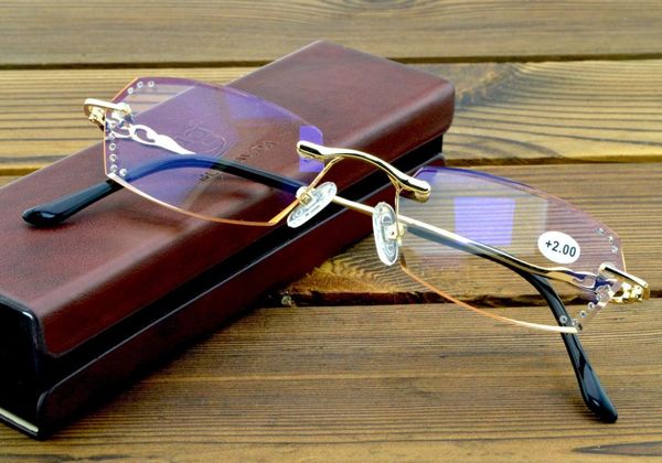 

sunglasses diamond women cut brown color luxury rare reading glasses with pu case +1 +1.5 +2 +2.5 +3 +3.5 +4, White;black