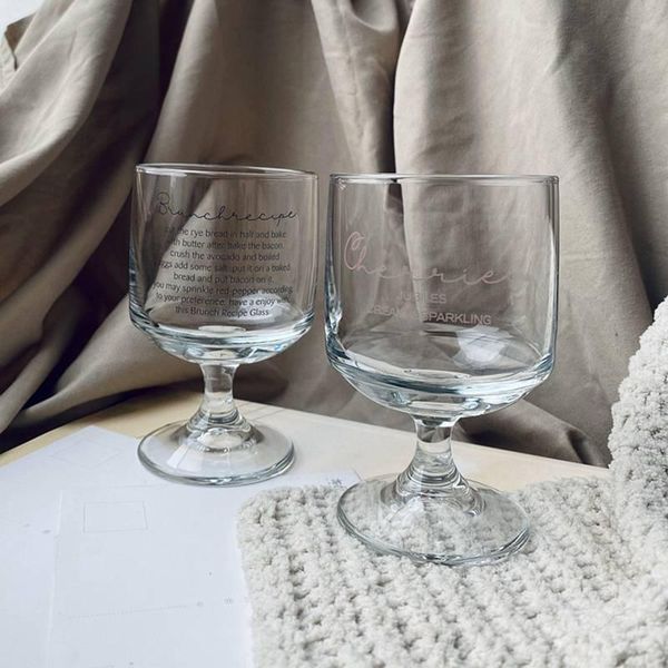 

wine glasses restaurant letter cocktail glass cup goblet ice cream yogurt pudding dessert cups high bowl cake snack container d
