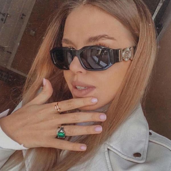 

2021 Small Steam Punk Sunglasses Women Fashion Personality Lrregular Ladies Men Vintage Square Goggle Sun Glasses oculos de sol wholesale, White;black