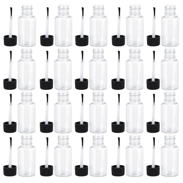 

storage bottles & jars 20pcs 20ml nail polish bottle empty clear with cap and brush